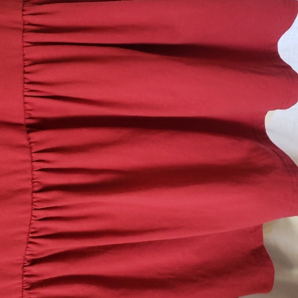 Shein. Red, Short Sleeves, Cropped Baby Doll Top. EUC Size 3X - Picture 4 of 10